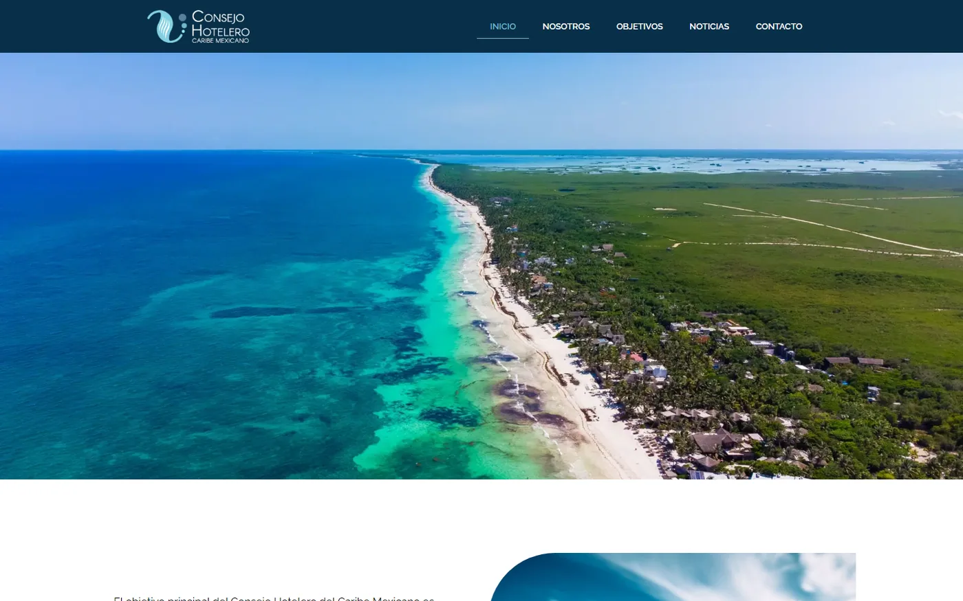 Consejo Hotelero Del Caribe Mexicano desktop website, screen 1